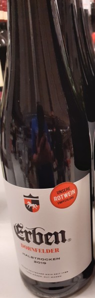 Erben Dornfelder halbtrocken QBA Qualitätswein 0,75