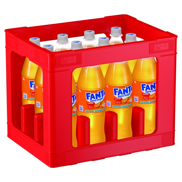 Fanta Orange ohne Zucker 12x1,0 PET Mehrweg