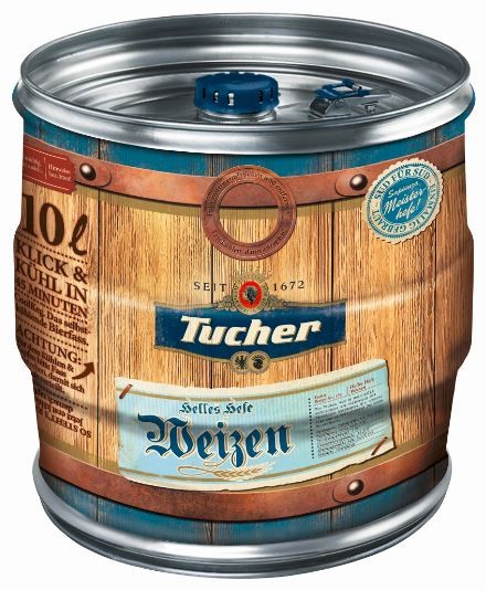 Tucher Helles Hefe Weizen Cool Keg 10 ltr. Mehrweg