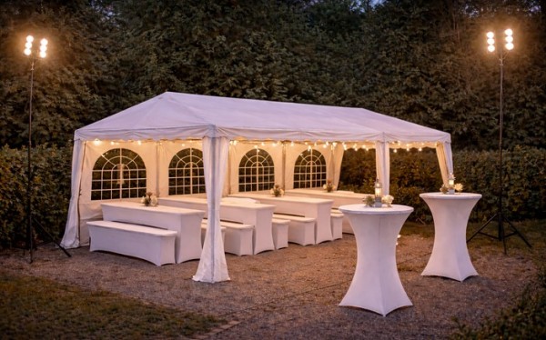 Miet-Partyzelt 3 x 6 mtr. incl. Anlieferung