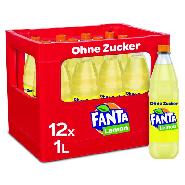 Fanta Lemon ohne Zucker 12x1,0 PET Mehrweg