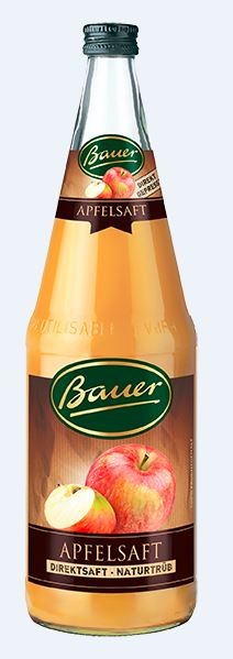 Bauer Apfel trüb Direktsaft 6x1,0 Mehrweg